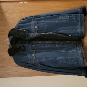 Dennis Basso size large Dennis and fuax fur jacket